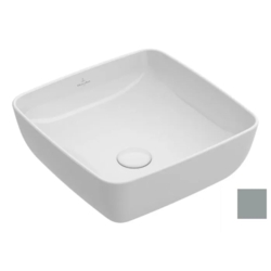 Specialty Products VILLEROY & BOCH: ARTIS 16'' SQUARE VESSEL IN WHITE AND FRENCH LINEN